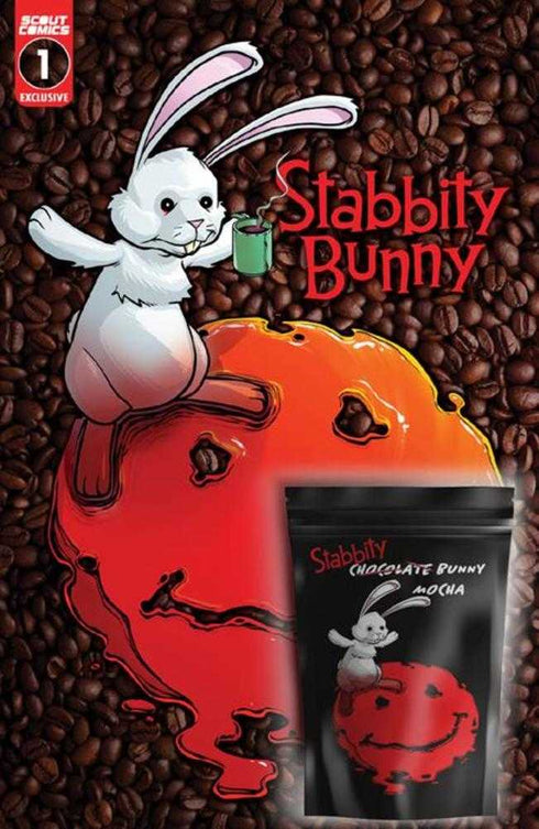Comics & Coffee Mocha Stabbity Bunny Sampler With Stabbity Bunny #1 Limited Edition Variant